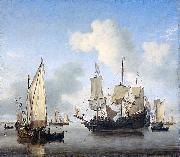 Ships anchored offshore Willem van